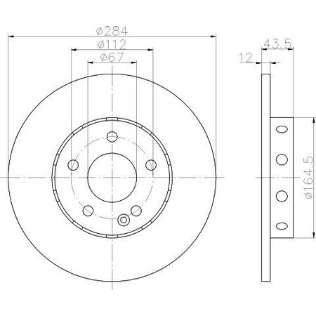 Pagid Brakes Brake Disc, 355102952 355102952